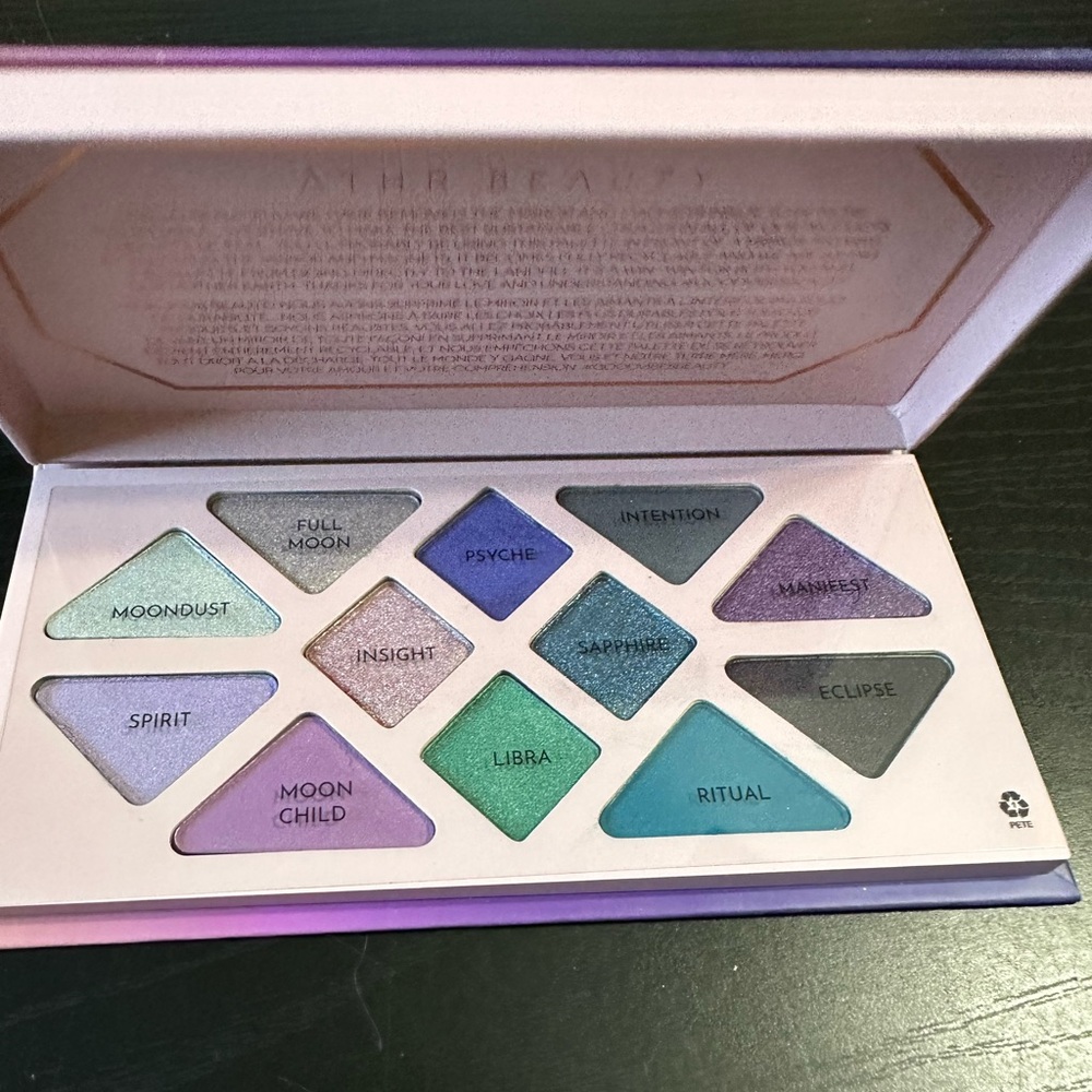 🔹NEW🔹ATHR Beauty Moonlight 🤍Crystal🩵 Charged Eyeshadow Palette Sapphire💙 💜